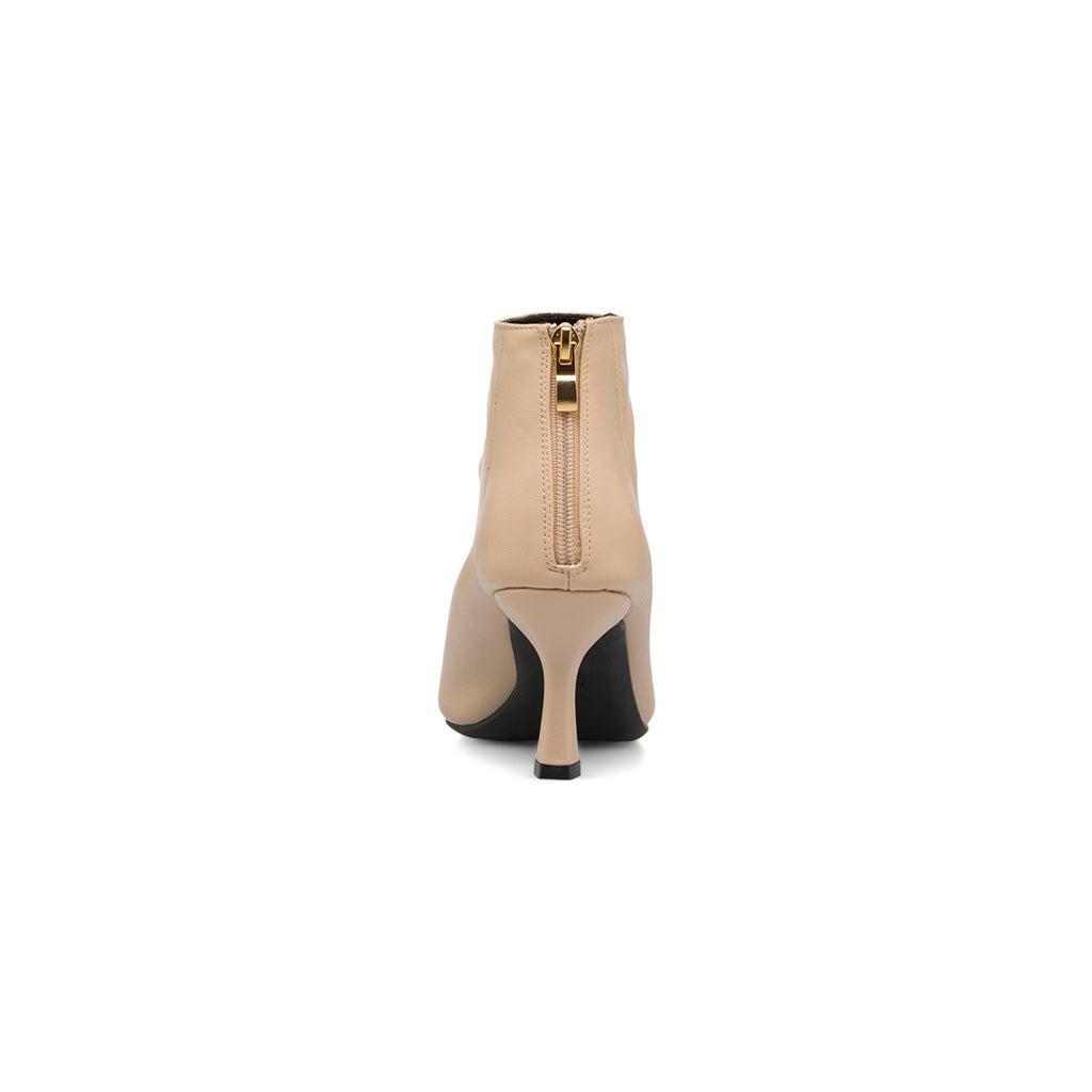 Stivaletti beige da donna con tacco 7 cm Lora Ferres
