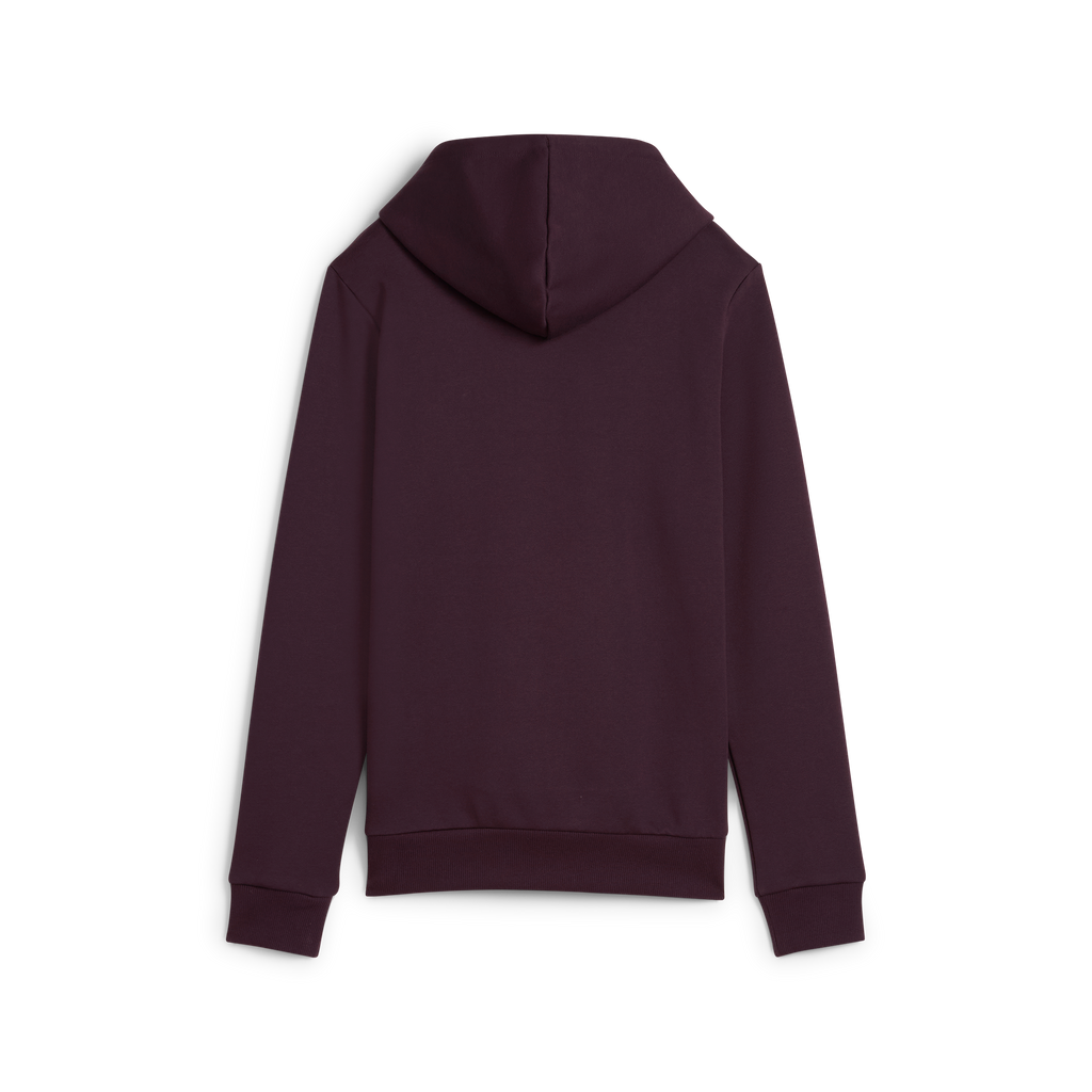 Felpa bordeaux da donna con cappuccio e logo Puma