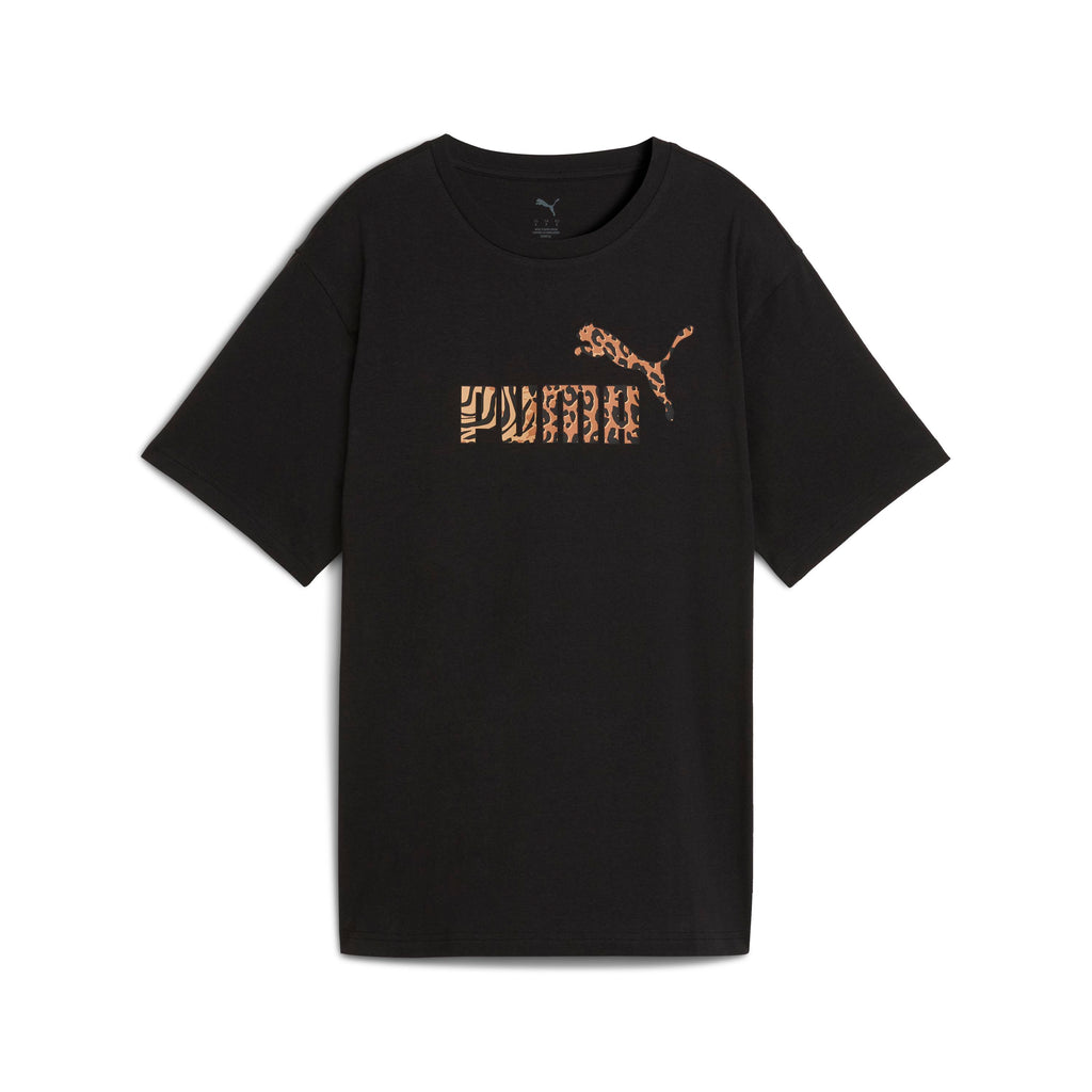 T-shirt nera da Donna con logo ESS GRAPHIC ANIMAL Puma