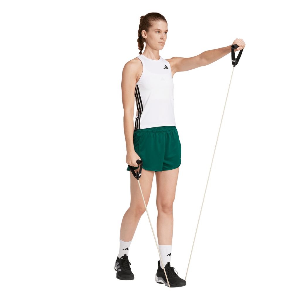 Canotta da allenamento donna bianca adidas Train Essentials 3-Stripes