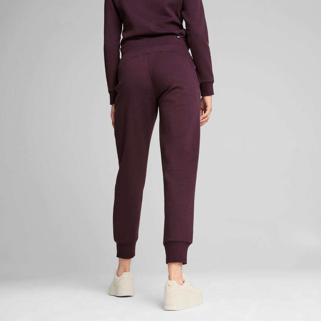 Pantaloni jogging bordeaux da donna con logo Puma