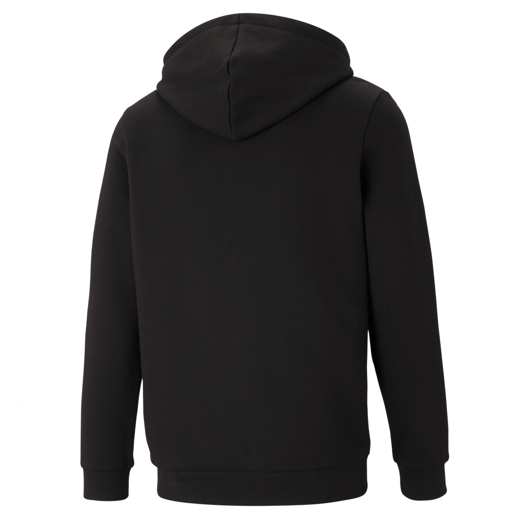 Felpa nera da uomo con zip e logo Puma