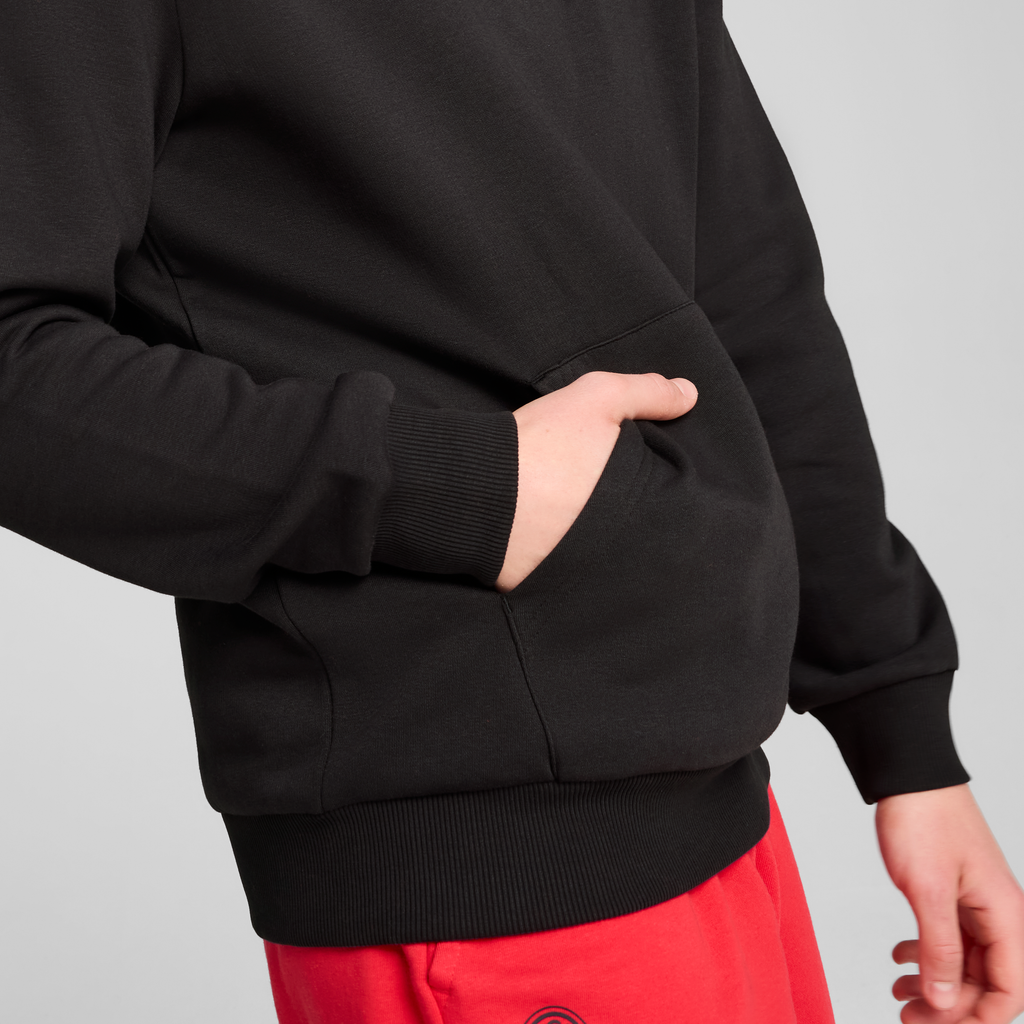 Felpa nera da uomo con logo rosso Puma AC Milan