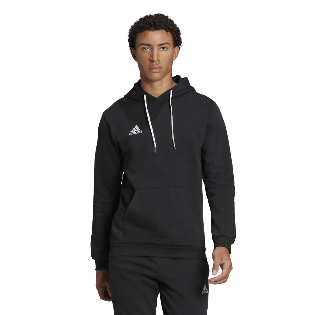 Felpa nera da uomo con cappuccio adidas Entrada 22