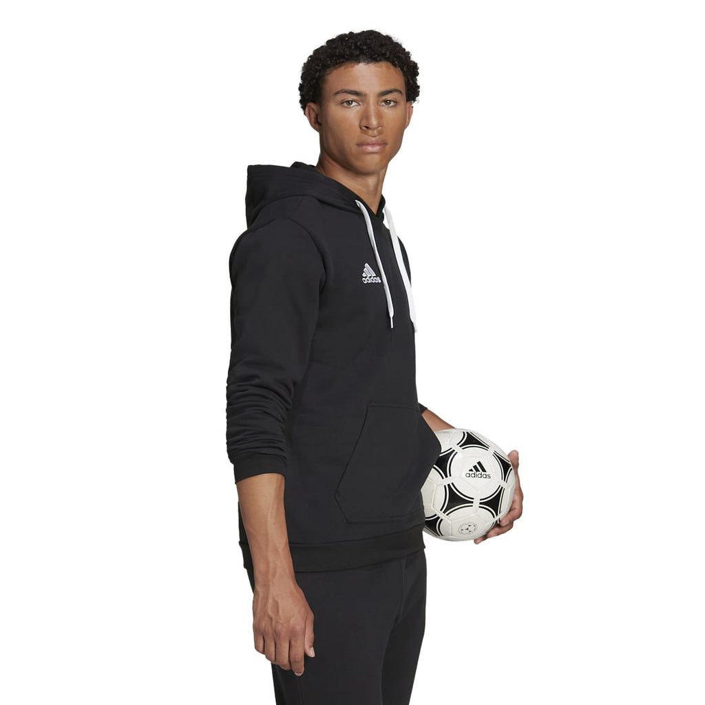 Felpa nera da uomo con cappuccio adidas Entrada 22