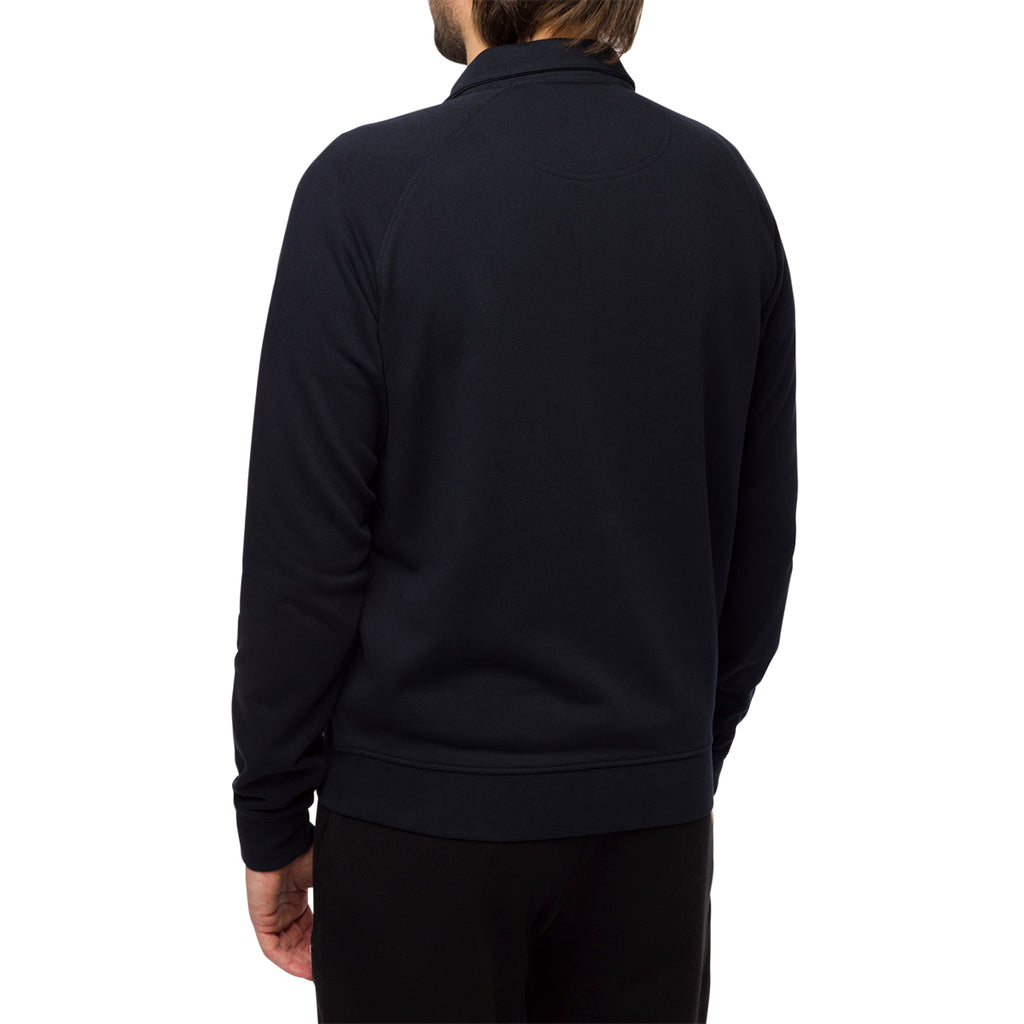 Felpa girocollo da uomo in cotone blu navy con zip Ducati Corse
