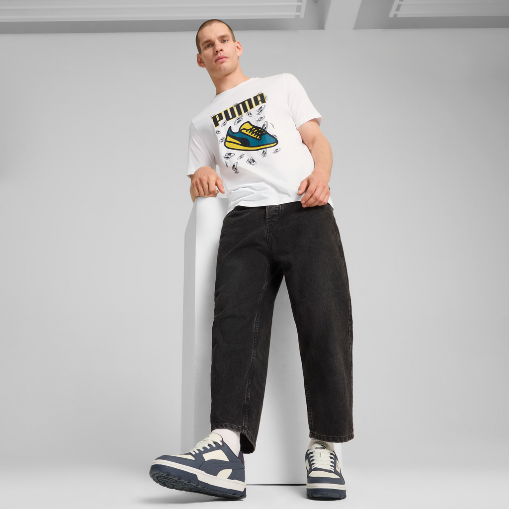 T-shirt bianca da uomo con stampa Puma