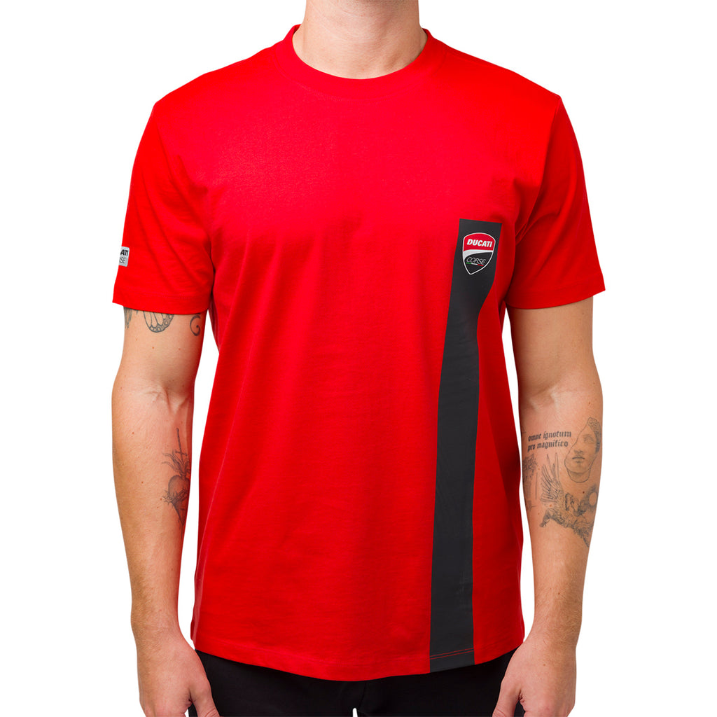 T-shirt uomo rossa Ducati Corse con stampa