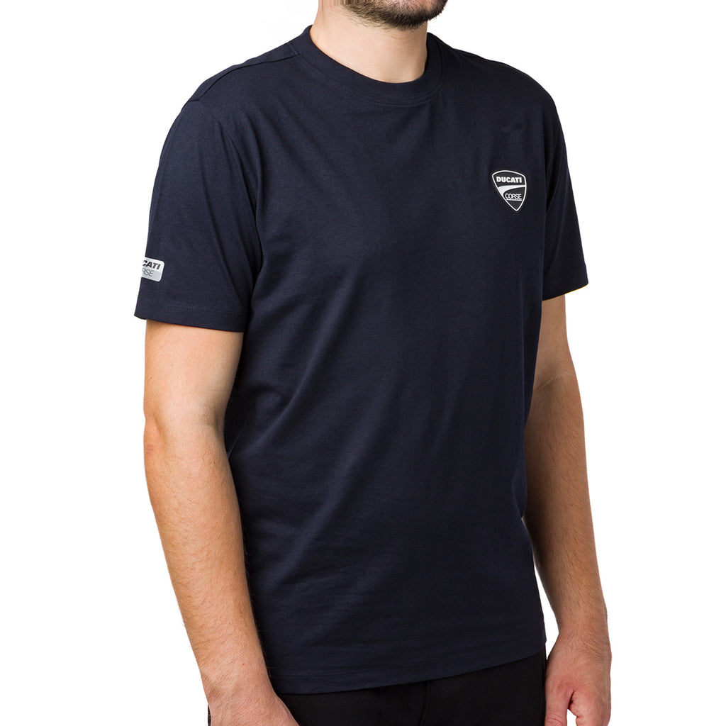 T-shirt da uomo blu navy Ducati Corse