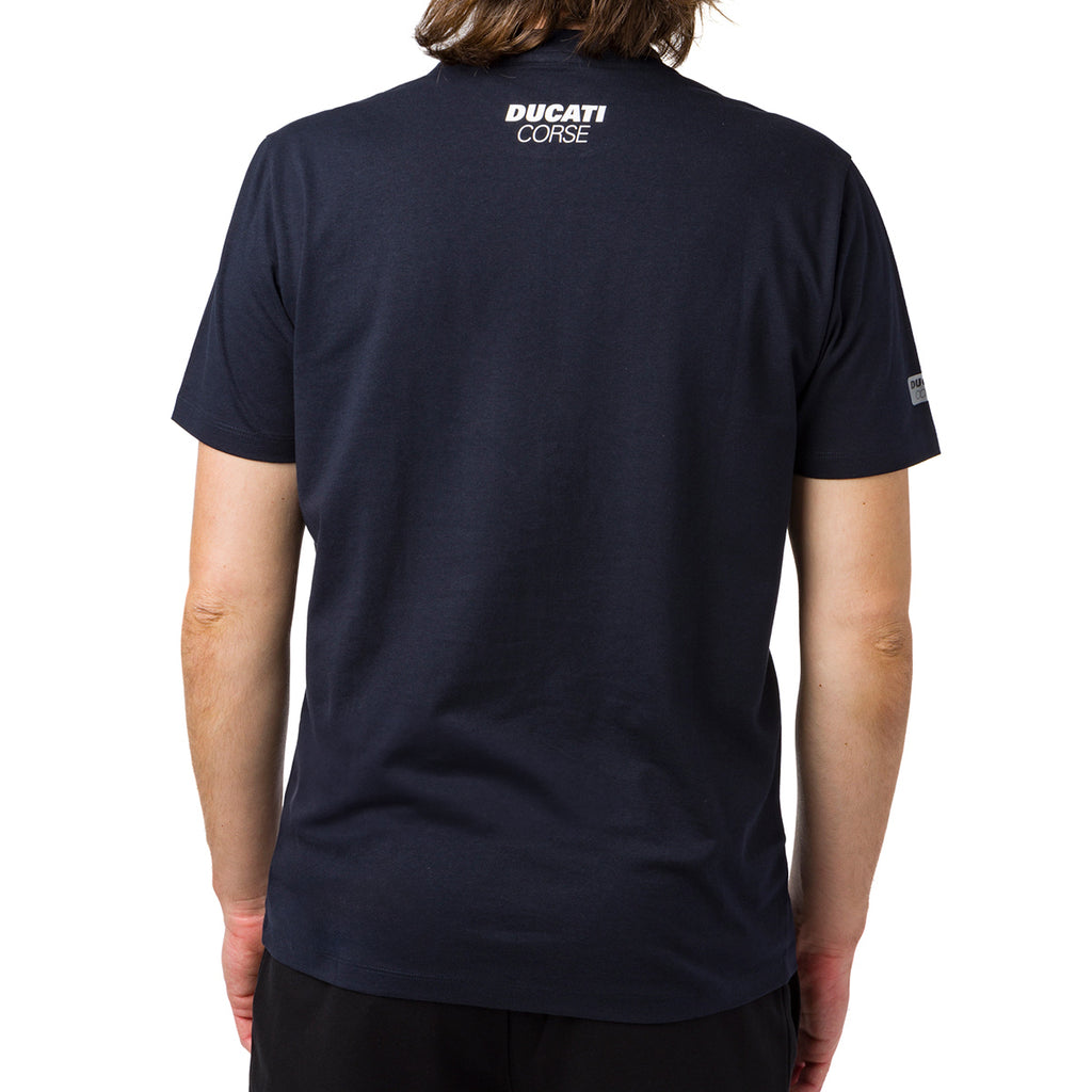 T-shirt da uomo blu navy Ducati Corse