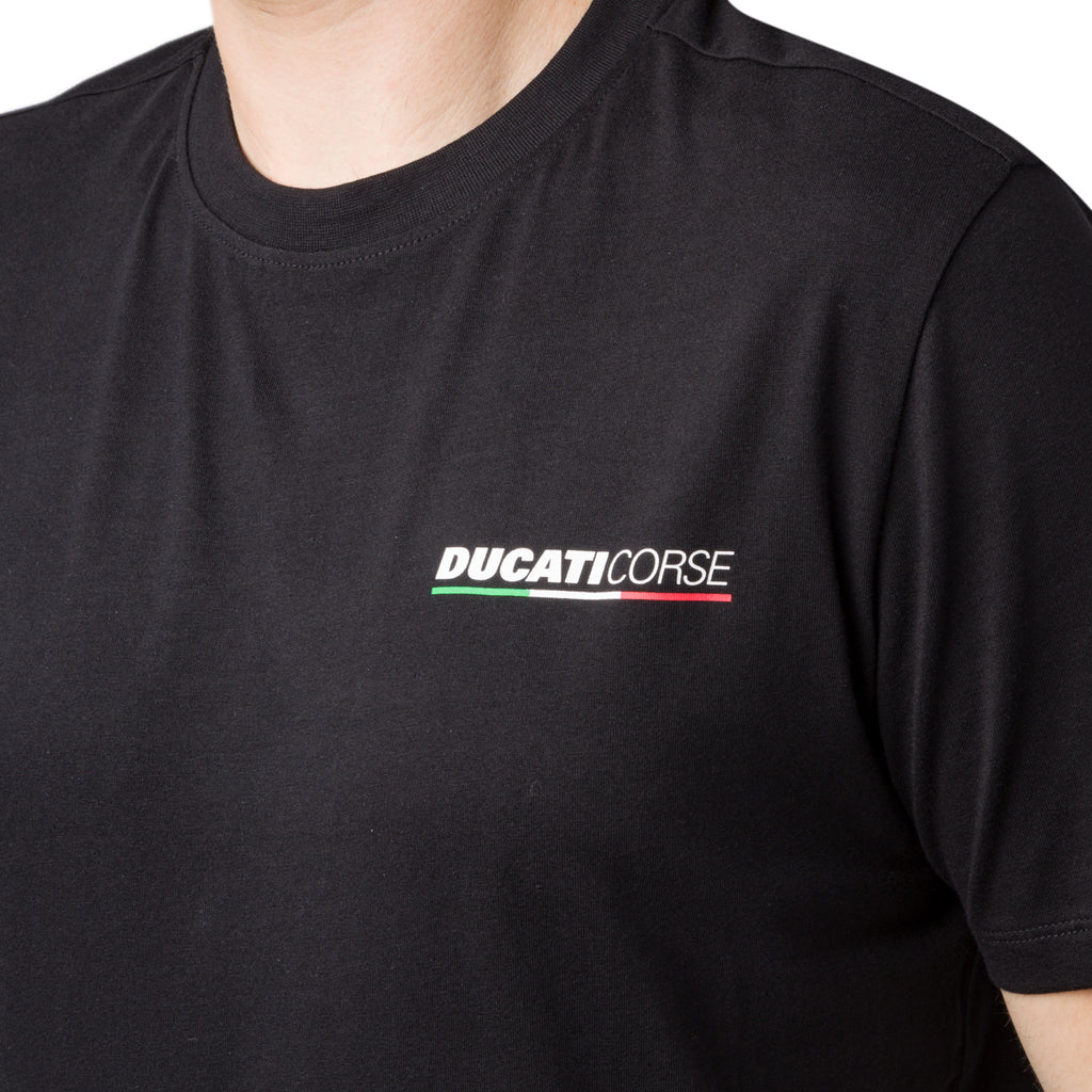 T-shirt uomo nera Ducati Corse