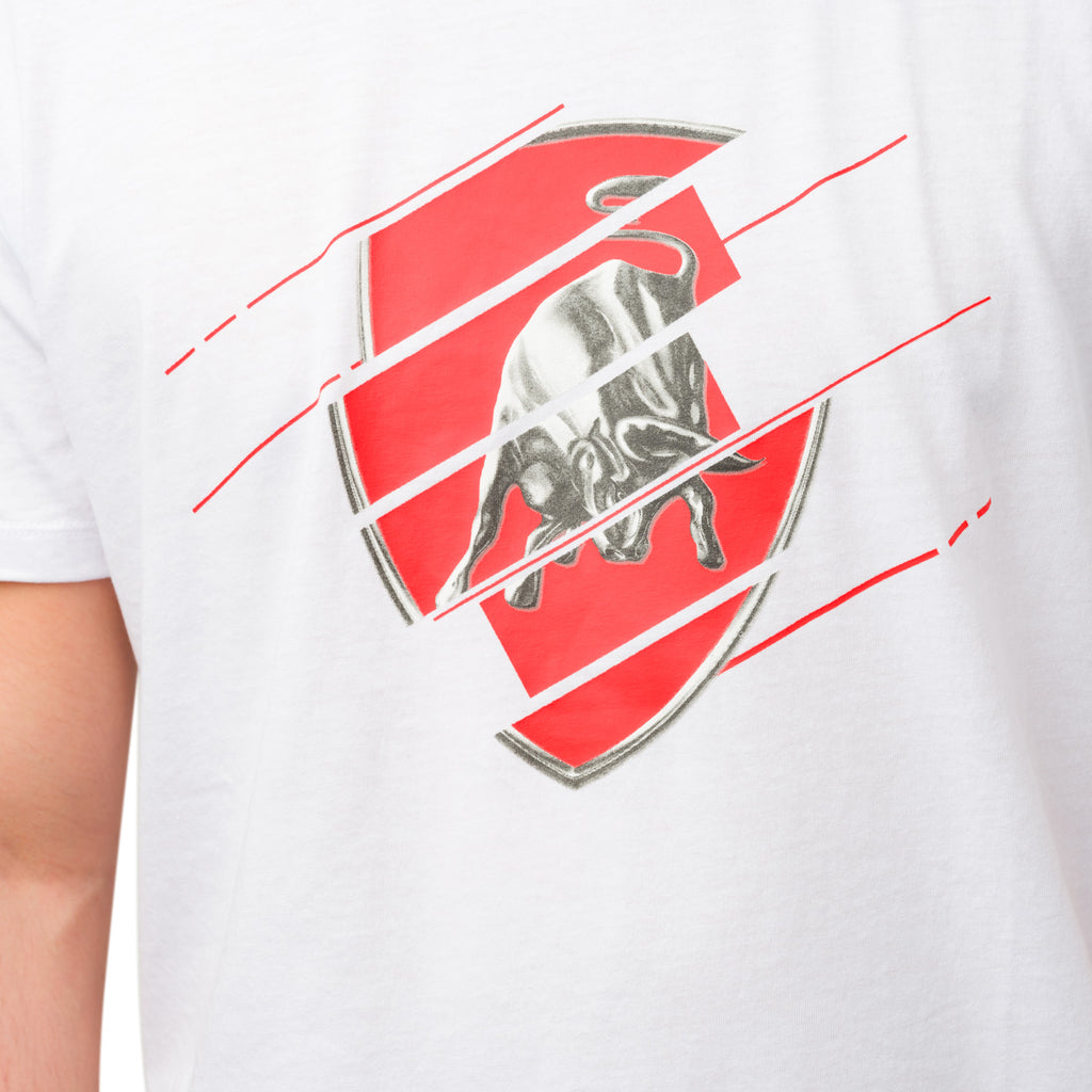 T-shirt bianca da uomo con logo Tonino Lamborghini