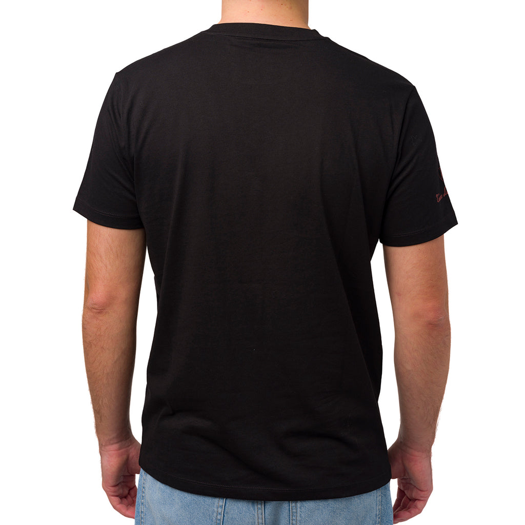 T-shirt nera da uomo con logo Tonino Lamborghini