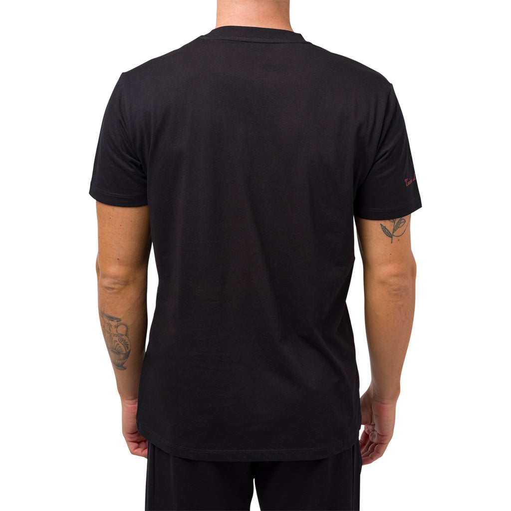 T-shirt nera da uomo con logo Tonino Lamborghini