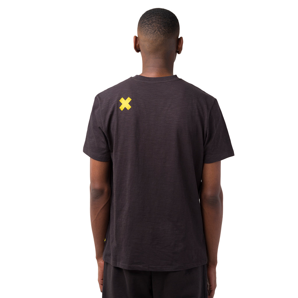 T-shirt girocollo nera da uomo con stampa frontale Ducati Scrambler