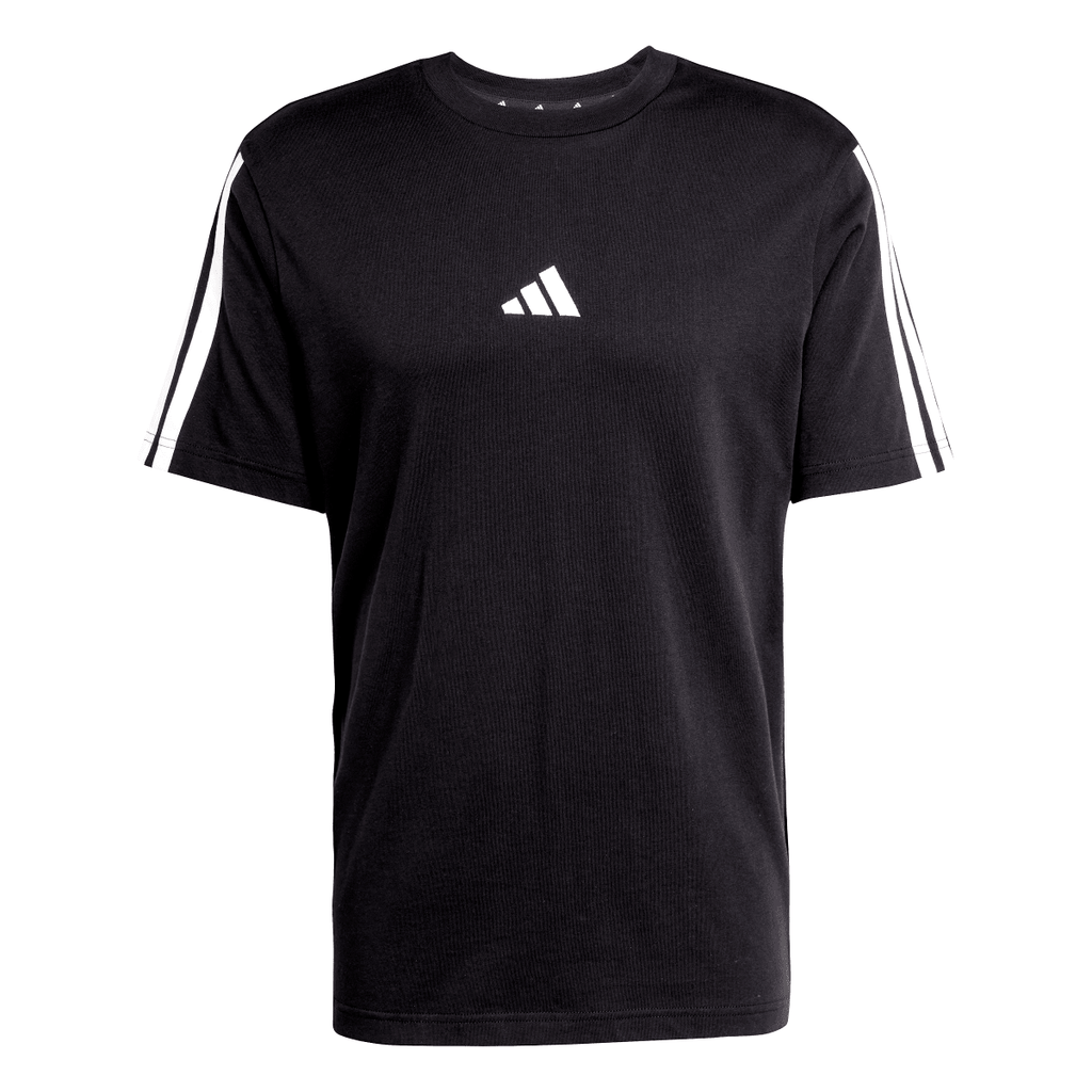 T-shirt nera da Uomo in cotone con logo adidas