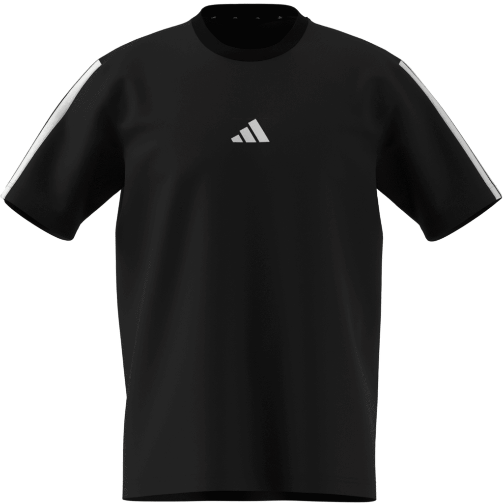 T-shirt nera da Uomo in cotone con logo adidas
