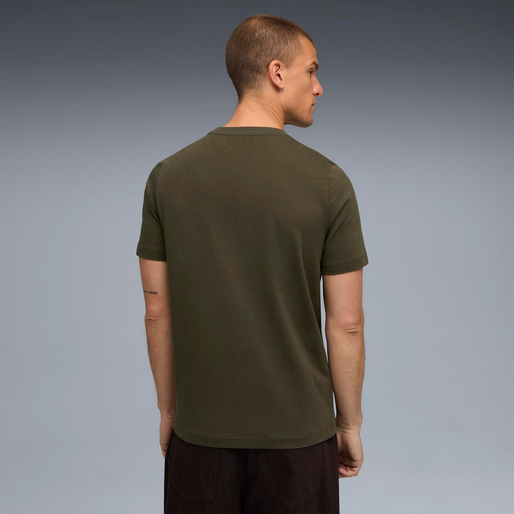 T-shirt verde militare da Uomo con logo PUMA