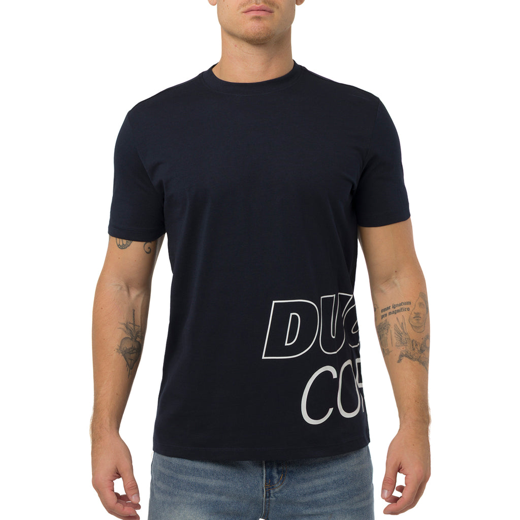 T-shirt blu da Uomo con mega stampa Ducati Corse