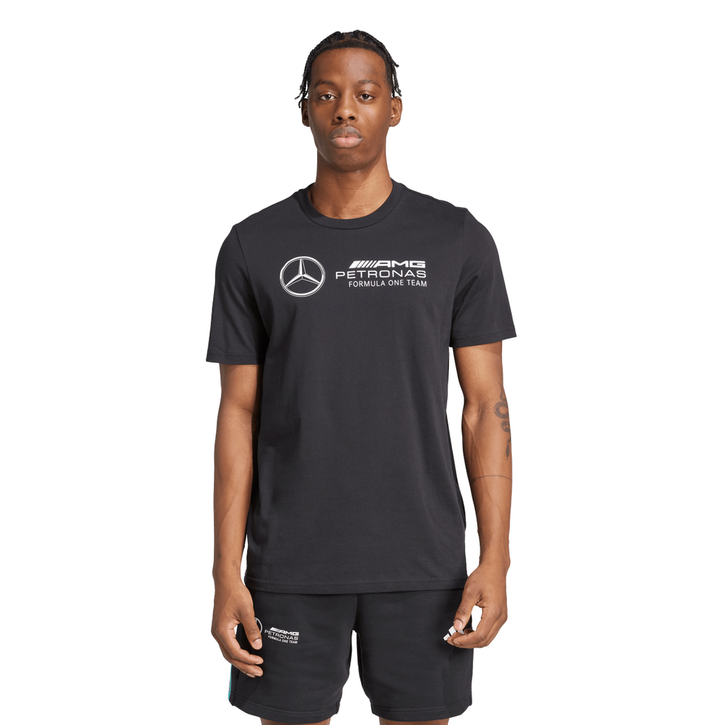 T-shirt da Uomo nera con logo adidas x Mercedes-AMG Petronas F1 Team