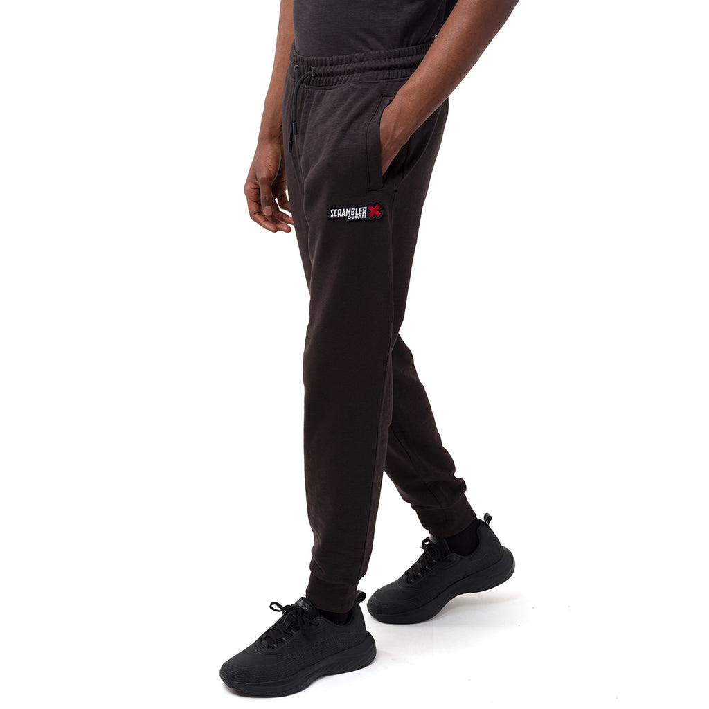 Pantaloni neri sportivi da uomo con logo Ducati Scrambler
