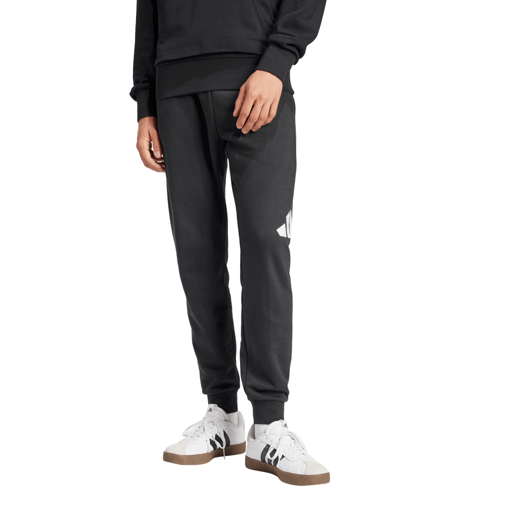 Pantaloni in Jersey neri da Uomo con vita elasticizzata e logo adidas