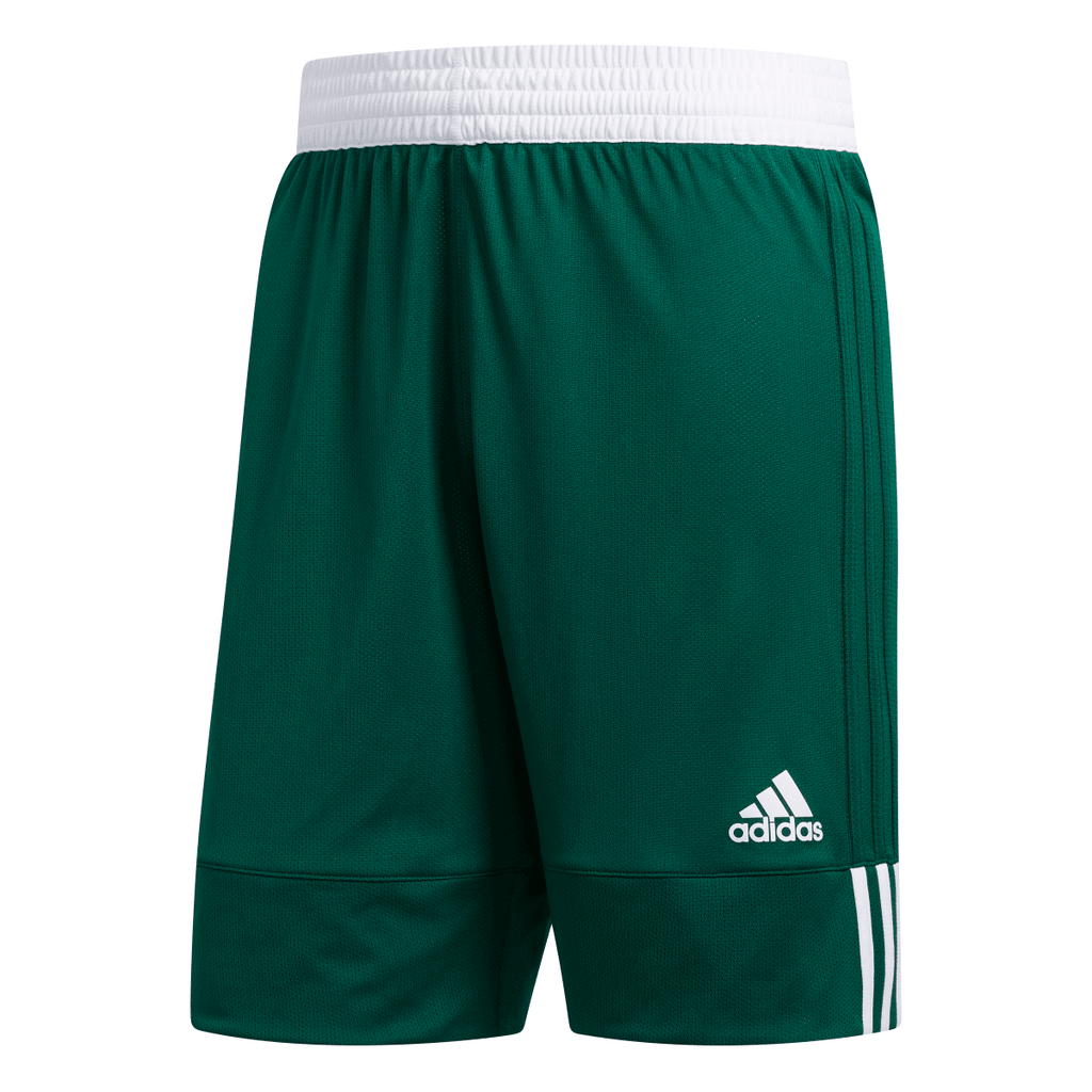 Pantaloncini Shorts sportivi da Uomo verdi e bianchi con logo adidas