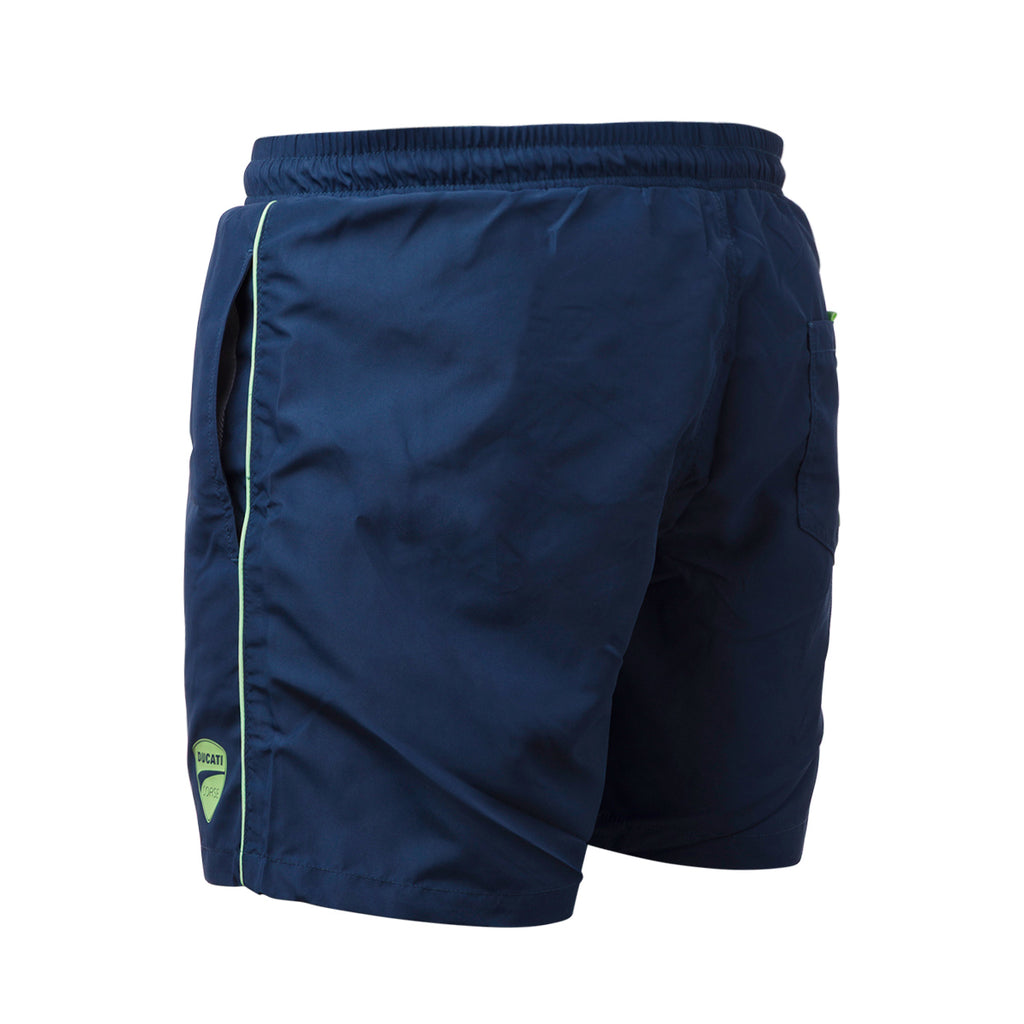 Costume da bagno Blu da Uomo con dettagli verde acqua e logo frontale Ducati