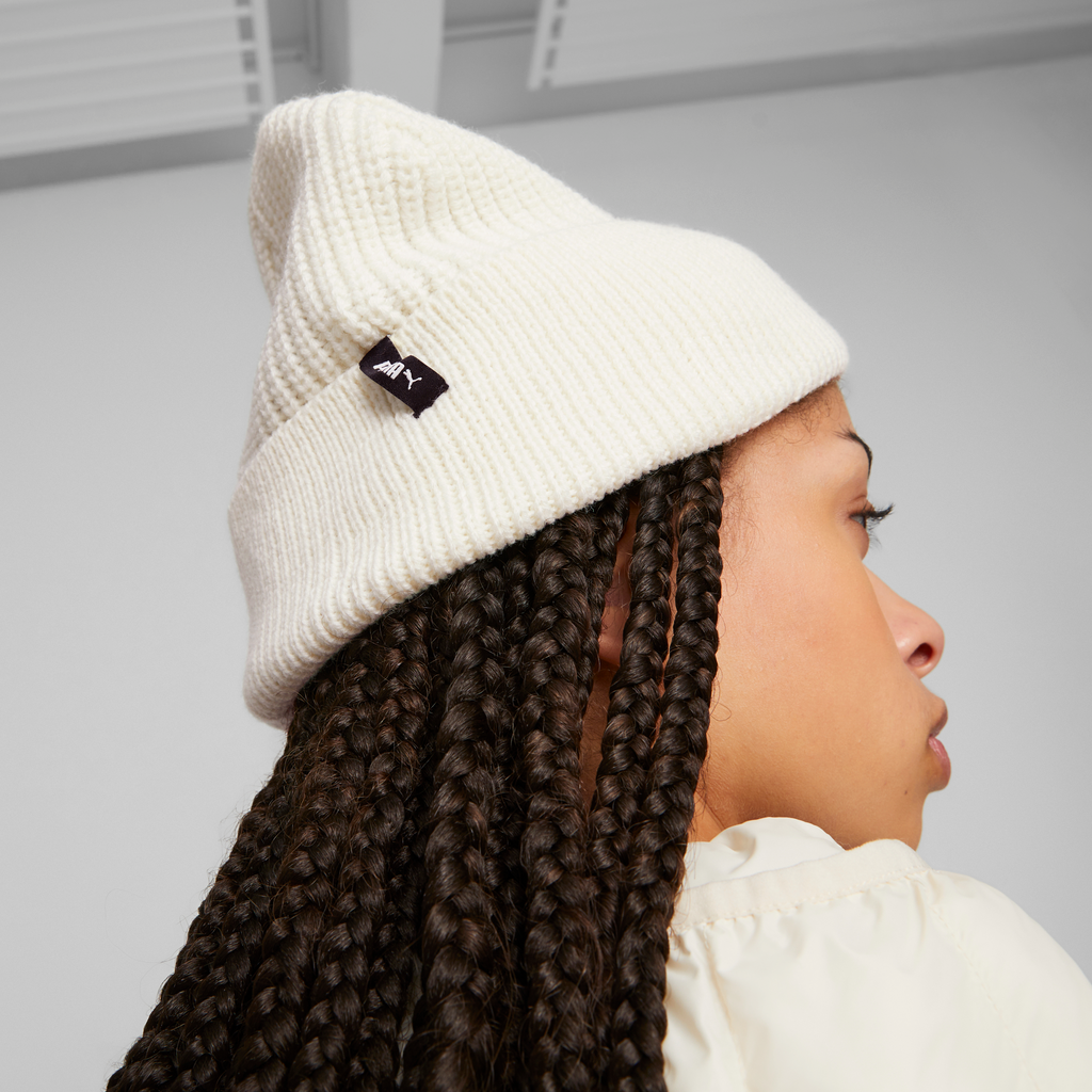 Berretto bianco da donna con logo Cat Beanie Warm Puma