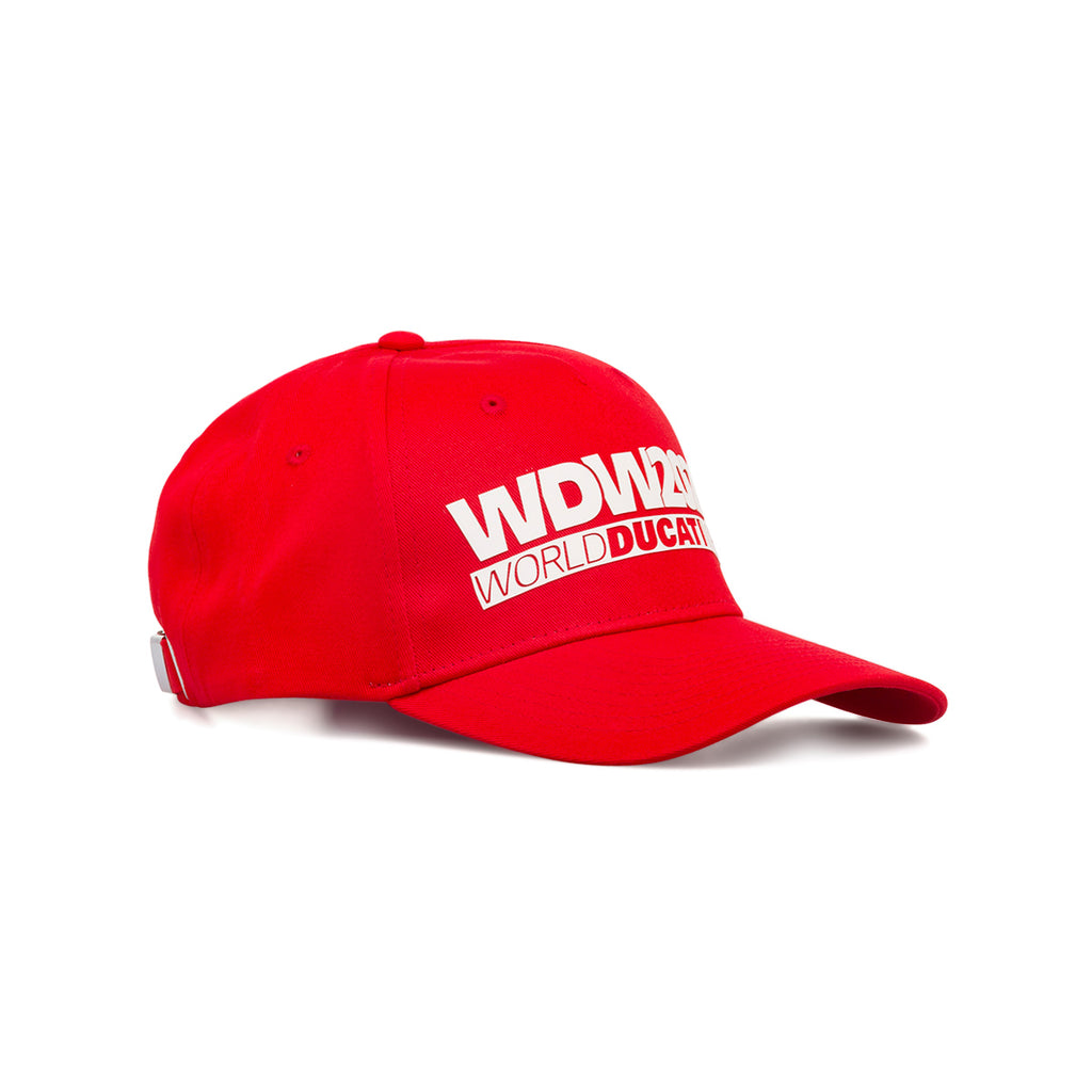 Cappellino da uomo rosso con logo WDW2024 Ducati