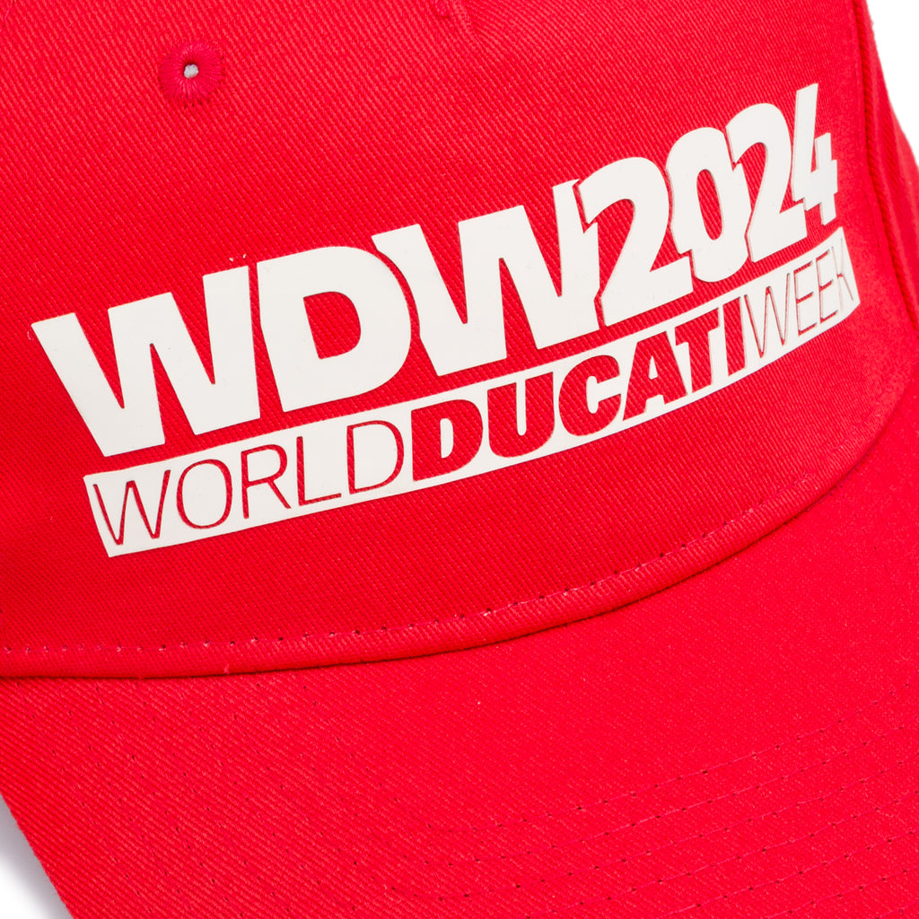 Cappellino da uomo rosso con logo WDW2024 Ducati