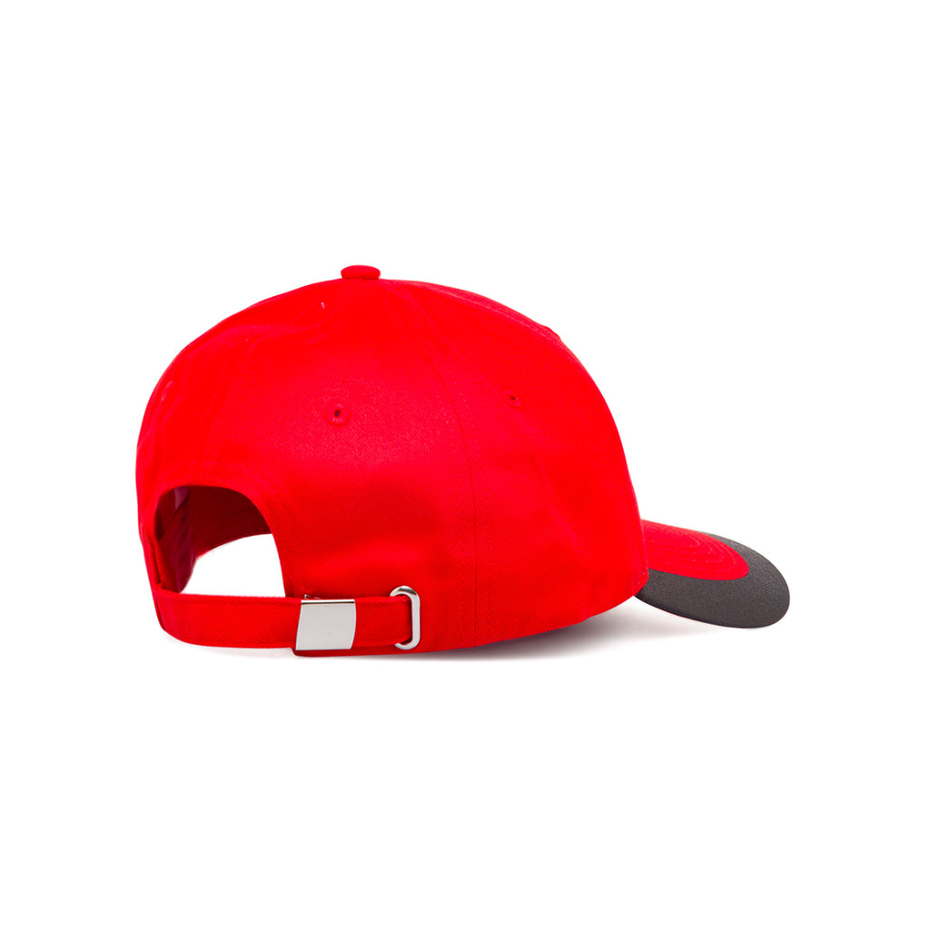 Cappellino da uomo rosso con dettaglio nero e logo Ducati