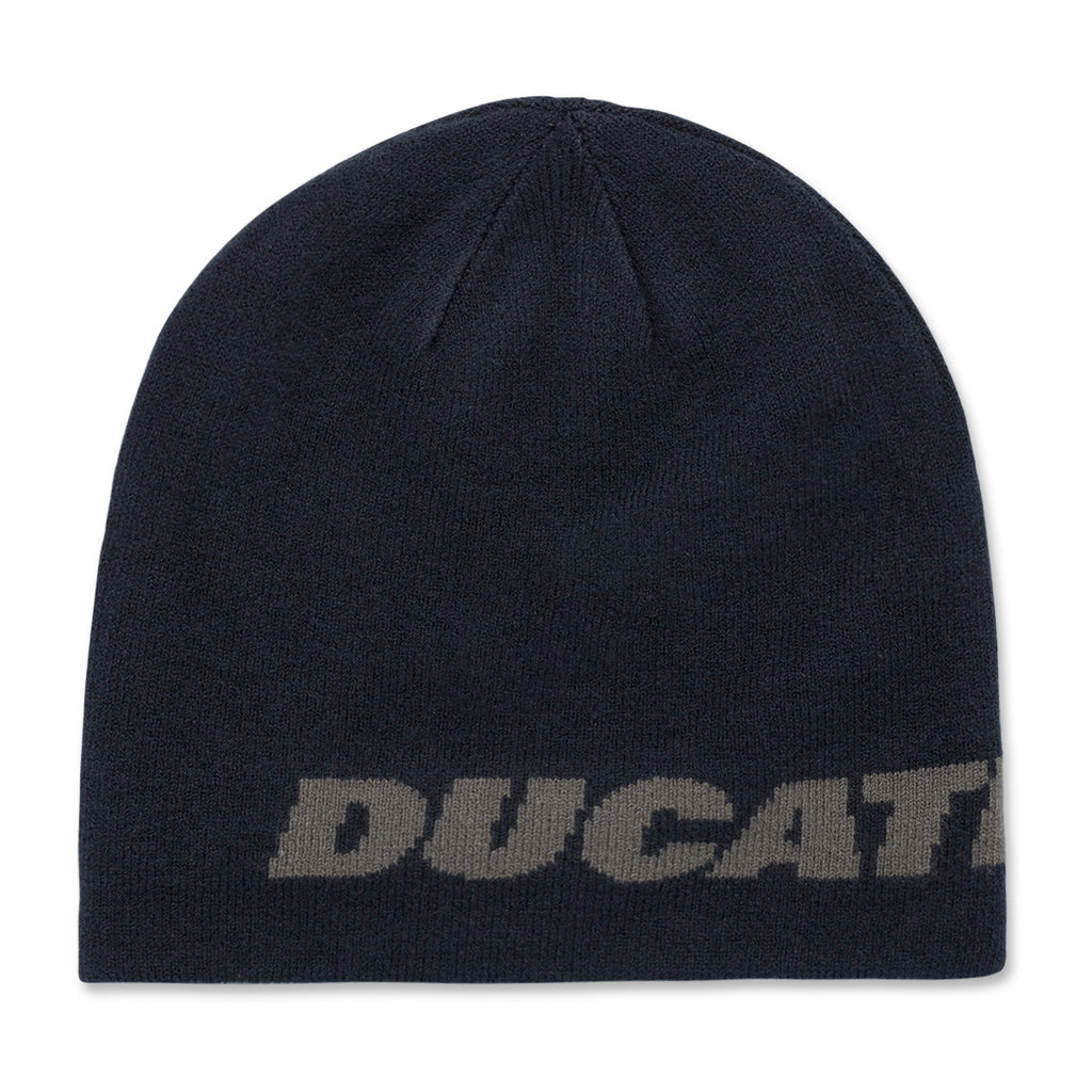 Berretto blu e grigio da uomo con logo Ducati Corse