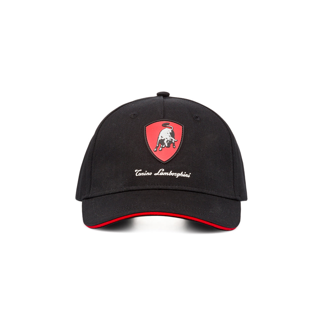 Cappellino nero da uomo con logo Tonino Lamborghini