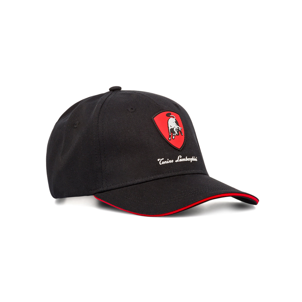 Cappellino nero da uomo con logo Tonino Lamborghini