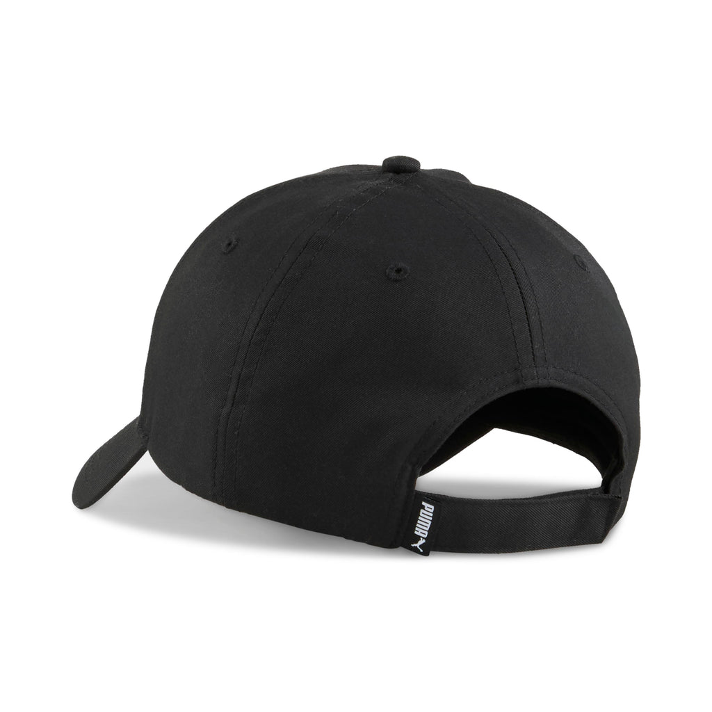 Cappellino nero con logo e chiusura con strappo Puma Ess Metal