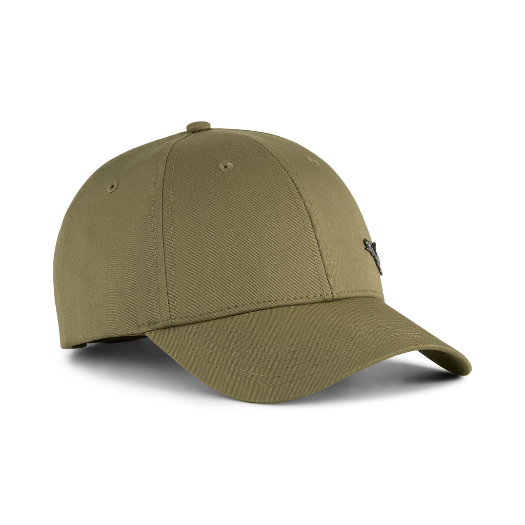 Cappellino verde militare con logo e chiusura con strappo Puma Ess Metal