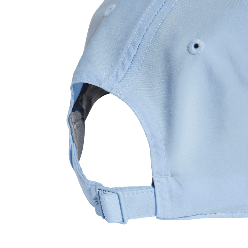 Cappello azzurro regolabile con visiera e logo adidas