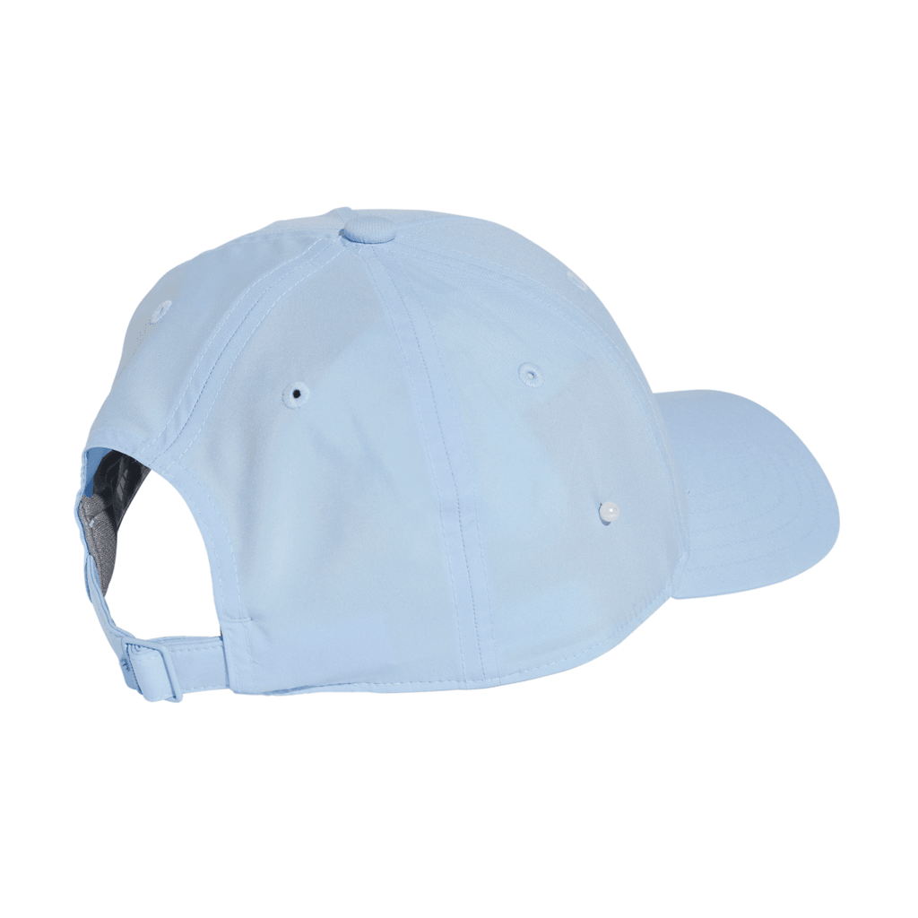 Cappello azzurro regolabile con visiera e logo adidas