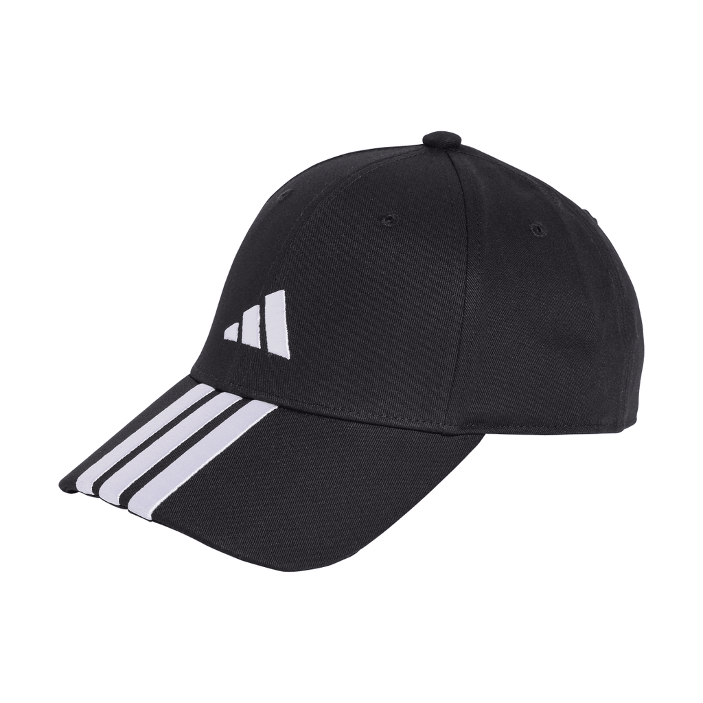 Cappellino nero regolabile con visiera e logo adidas