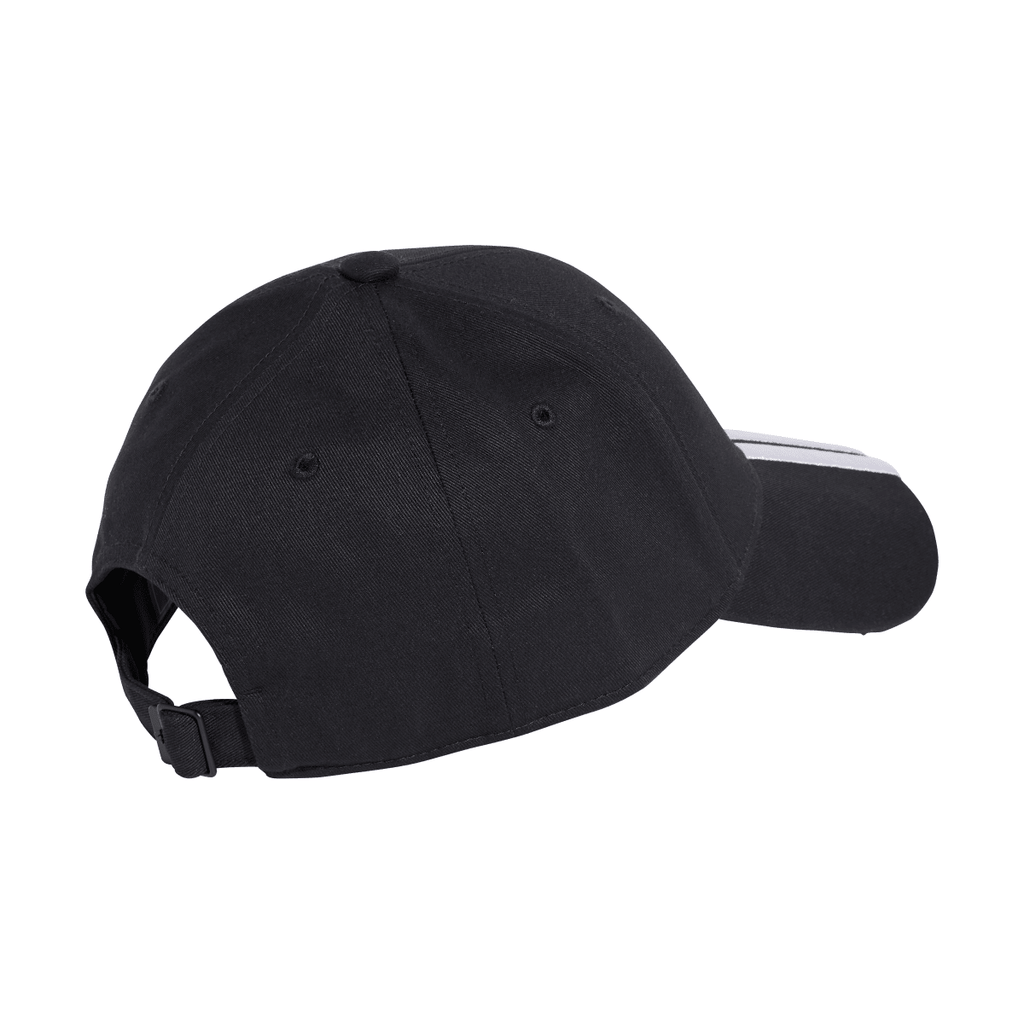 Cappellino nero regolabile con visiera e logo adidas