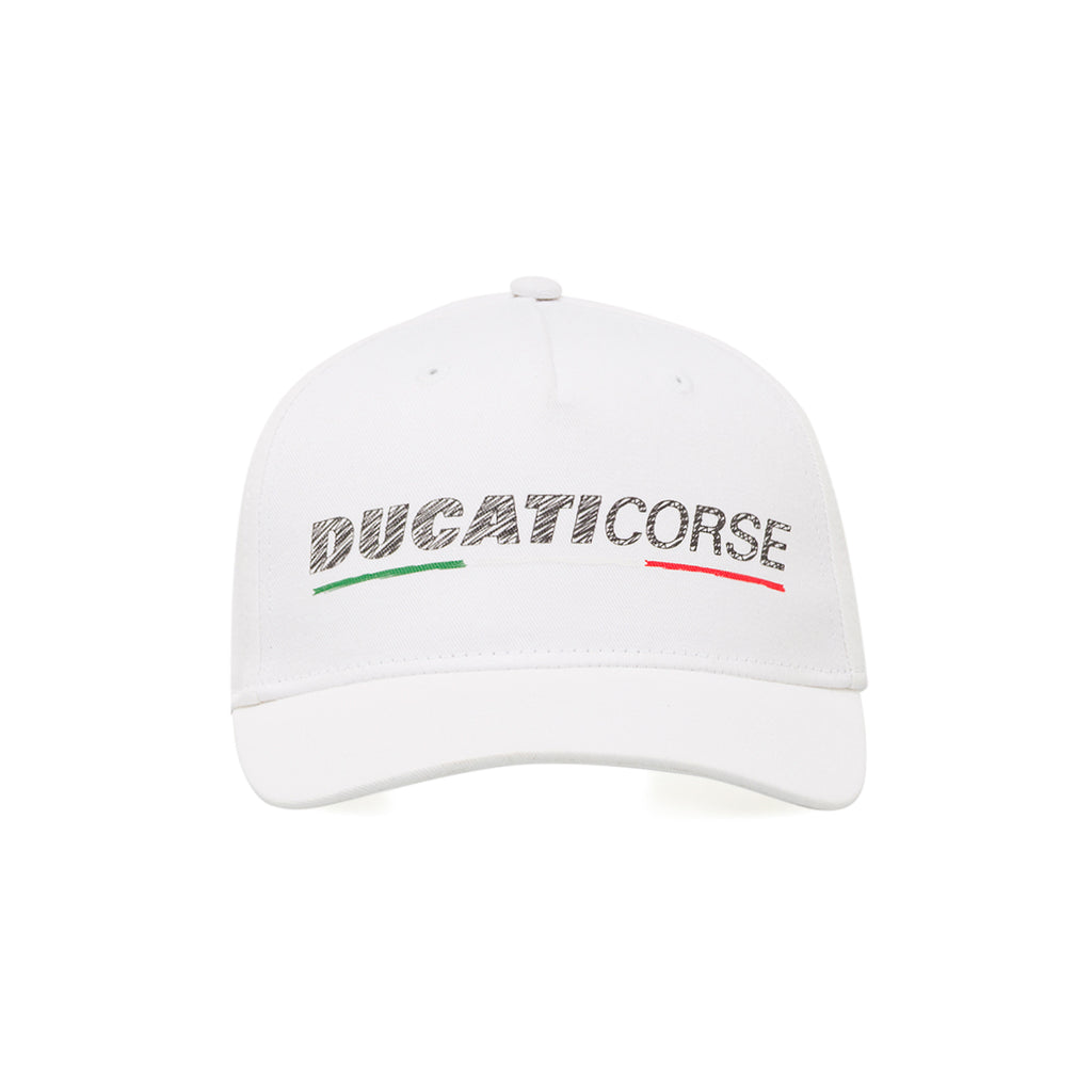 Cappellino bianco regolabile da Uomo Ducati Corse