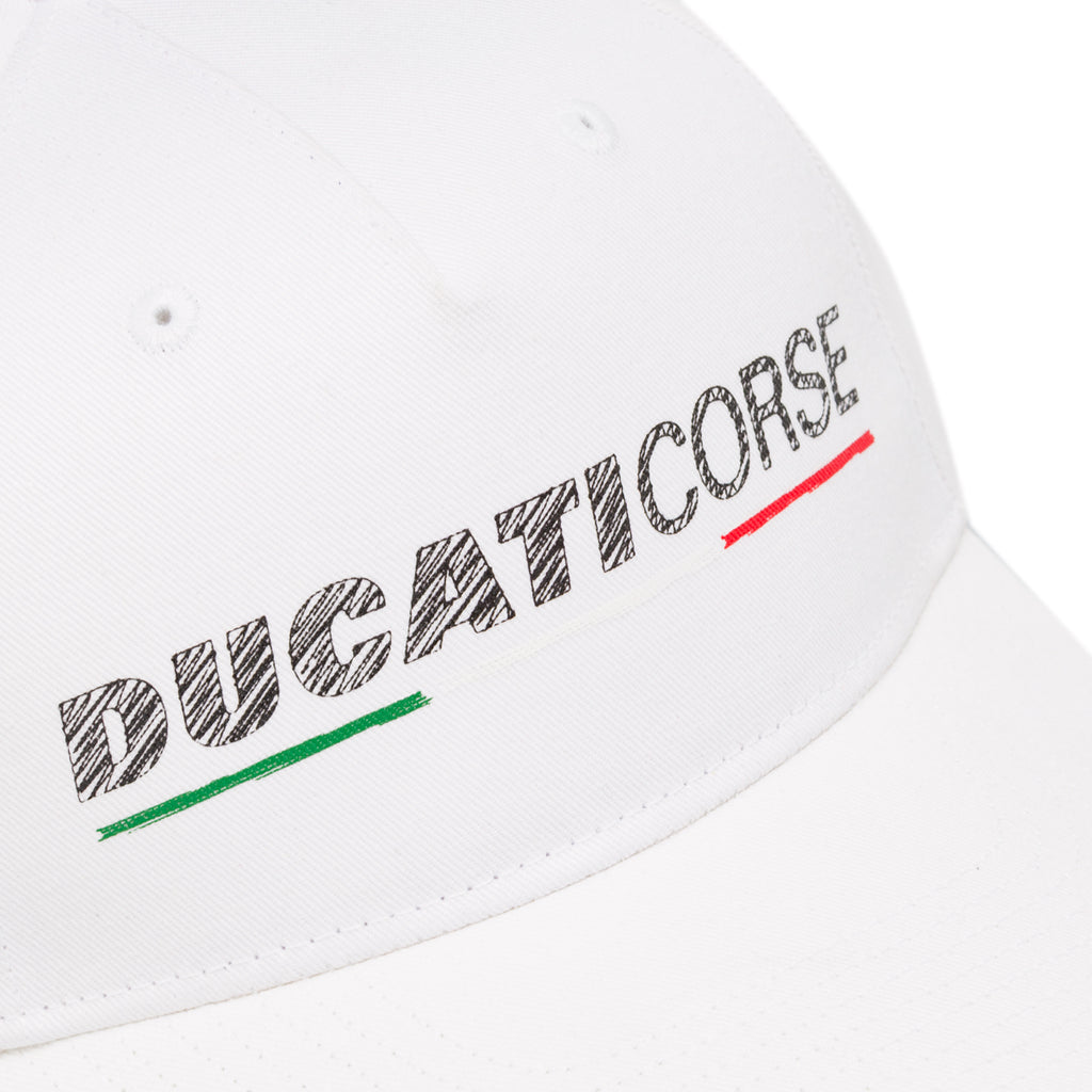 Cappellino bianco regolabile da Uomo Ducati Corse