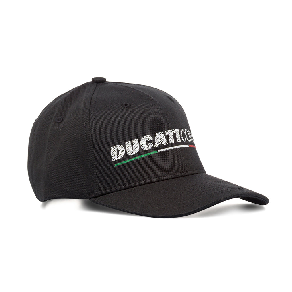 Cappellino nero da Uomo con scritta Ducati Corse