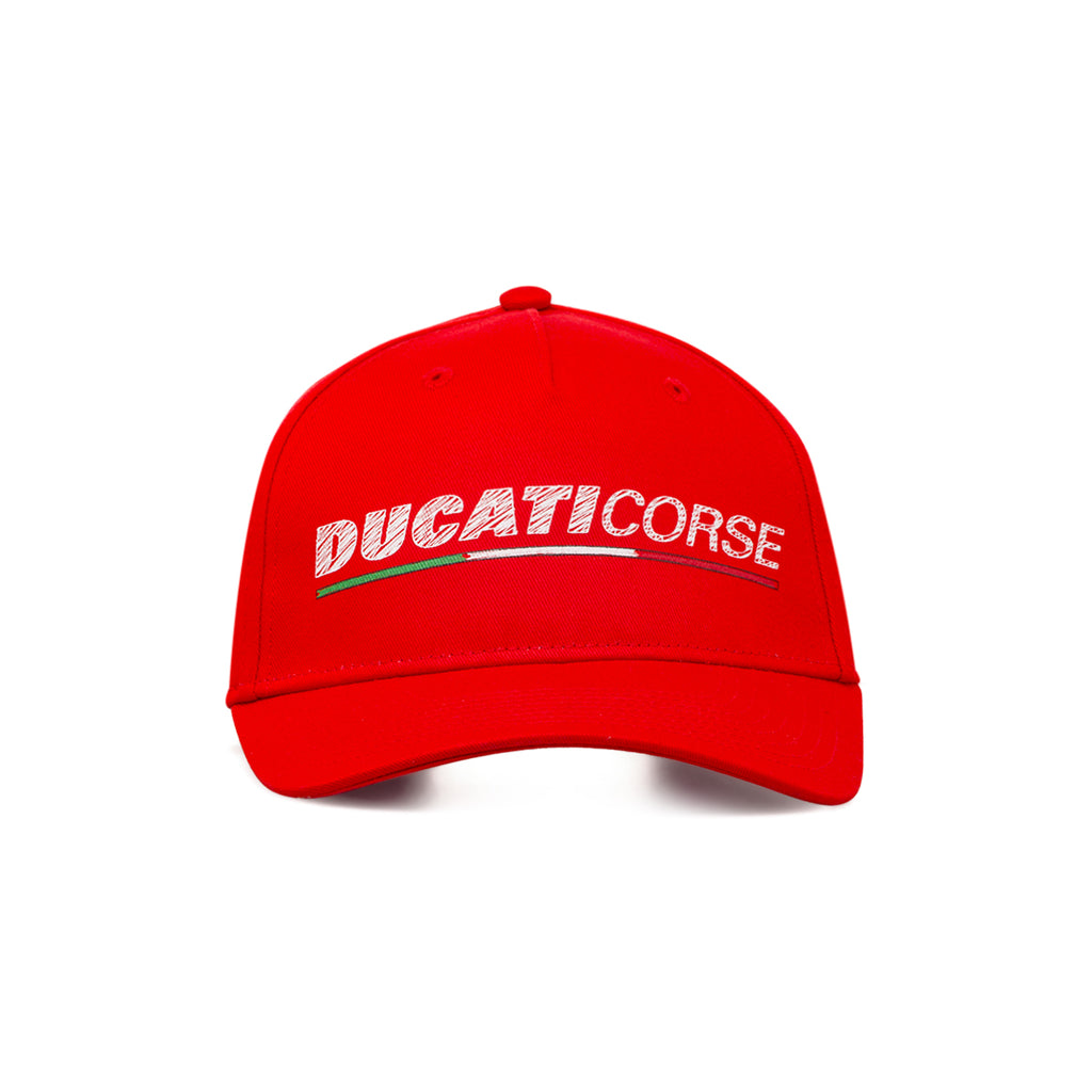 Cappellino rosso regolabile da Uomo con logo Ducati Corse