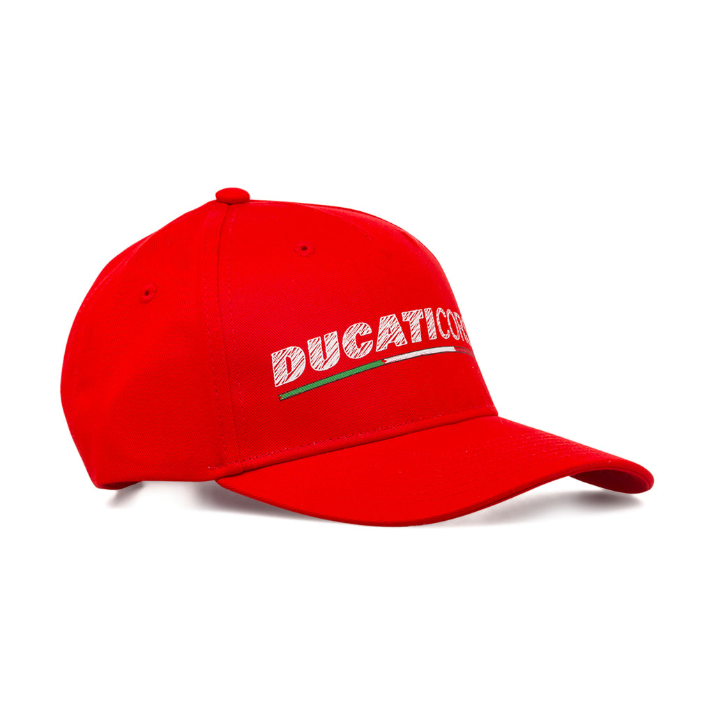 Cappellino rosso regolabile da Uomo con logo Ducati Corse