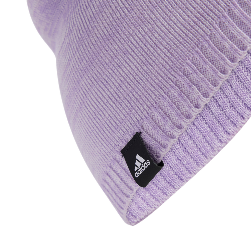 Berretto Lilla da Donna con maxi logo e rifinitura a costine adidas