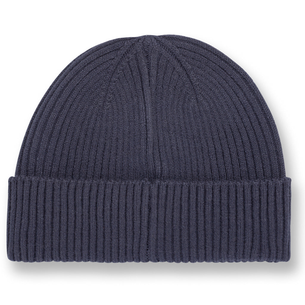 Berretto da Uomo blu scuro a coste con patch logo Ducati Corse