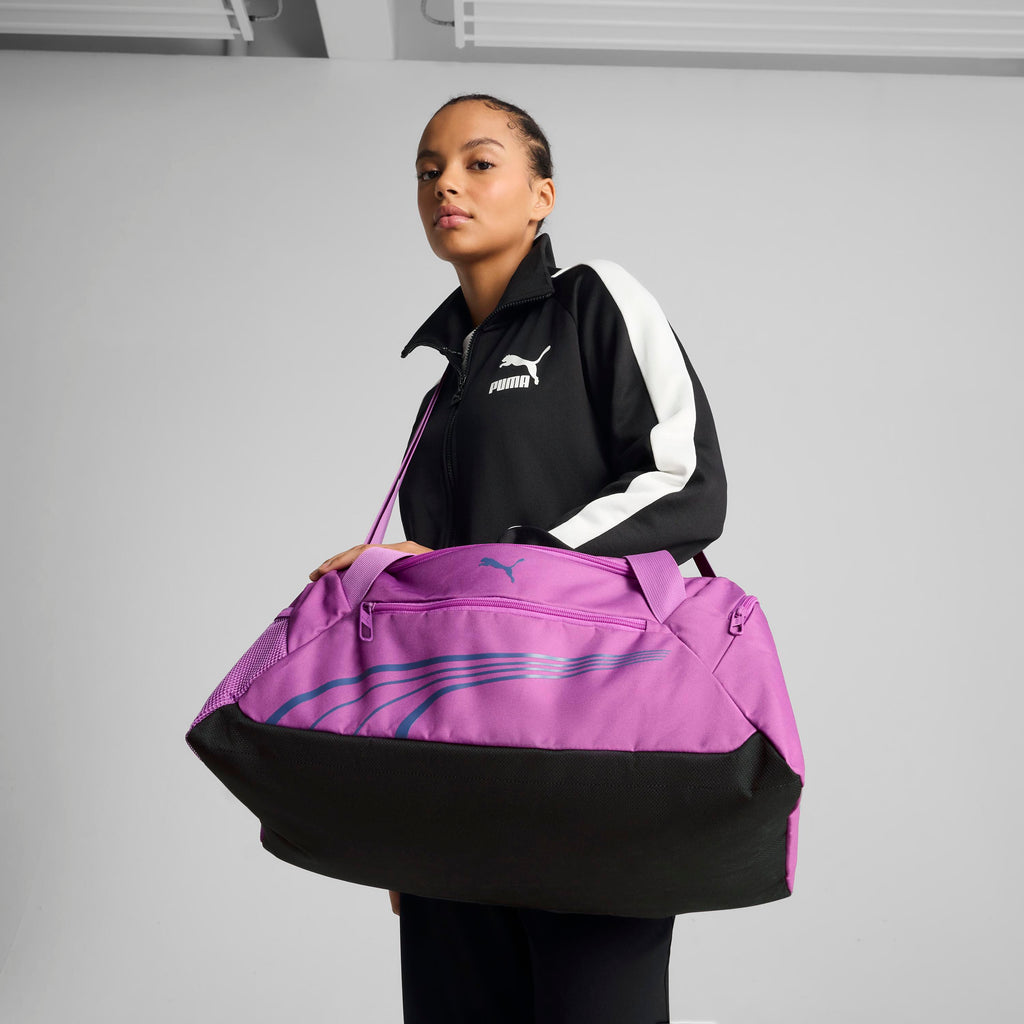 Borsone sportivo viola chiaro con tasche e tracolla Puma Fundamental