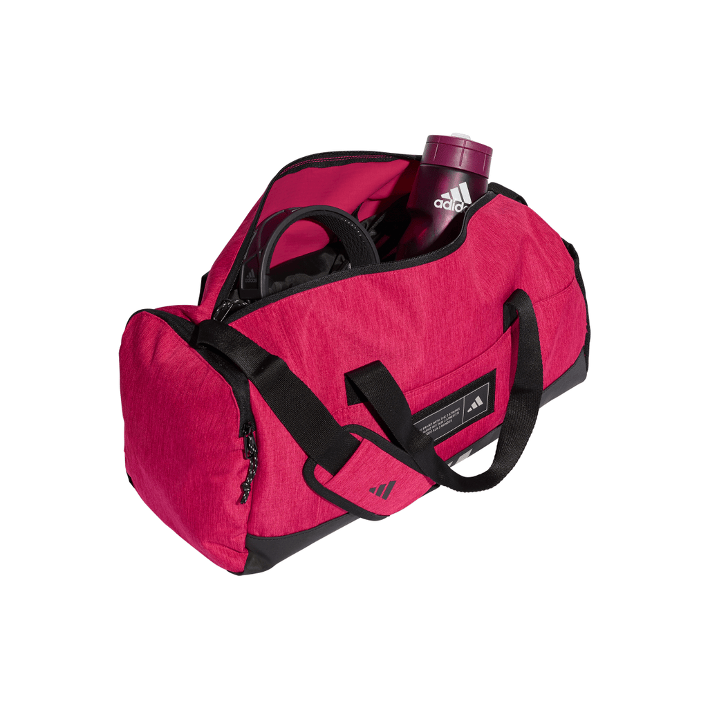 Borsa sportiva rosa con etichetta logo frontale adidas